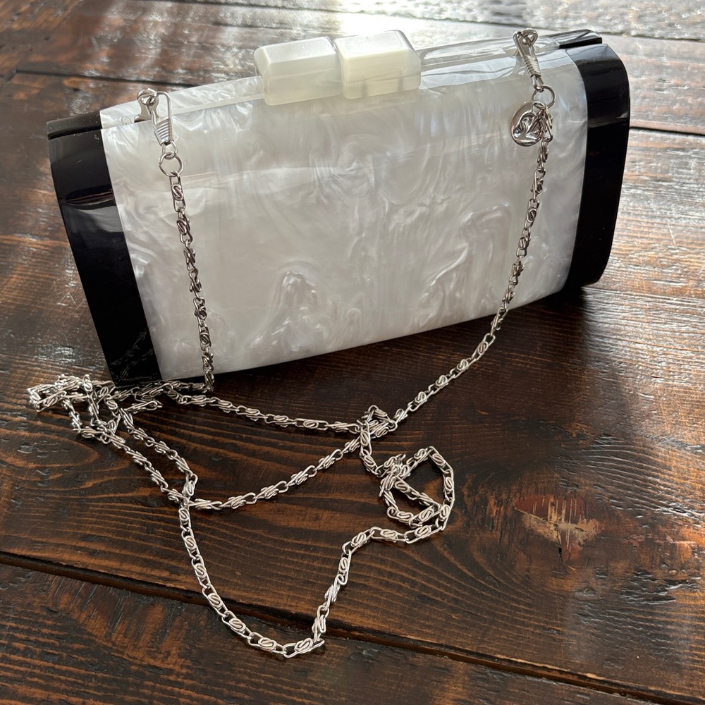 NWOT Sea Lily Mother Of Pearl Clutch - Picture 6 of 7
